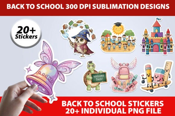 20 Back to School Cute Sticker Bundle: A Versatile Tool for Creativity and Organization