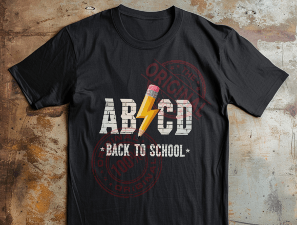 ABCD Back to School PNG, Rock and Roll: A Digital Asset for Creative Educators and Entrepreneurs