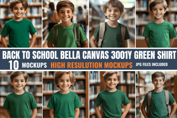 Back to School BC 3001Y Green Mockups: A Versatile Tool for Designers and Creators