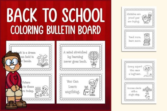 Back to School Coloring Bulletin Board