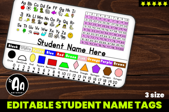 Back to School Name Tags for Pencil Box