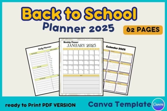 Back to School Planner 2025 Canva Template