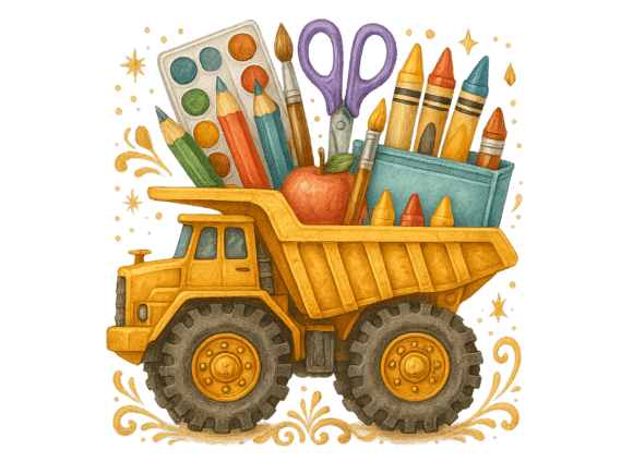 Back to School Supplies Construction PNG: A Creative Resource for Educational and Commercial Projects