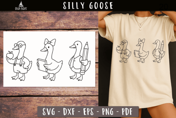 Back to School SVG Goose Funny Animals: A Versatile Design for Creative Projects