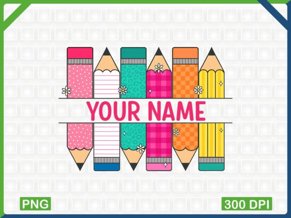 Crayons Name Back to School PNG: A Versatile Graphic for Creative and Commercial Use