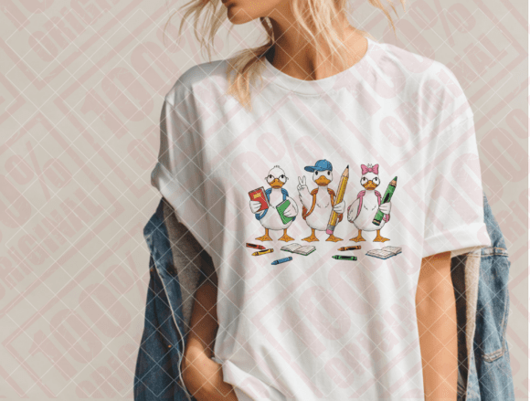 Cute Duck Back to School PNG: A Whimsical Design for Educational Occasions