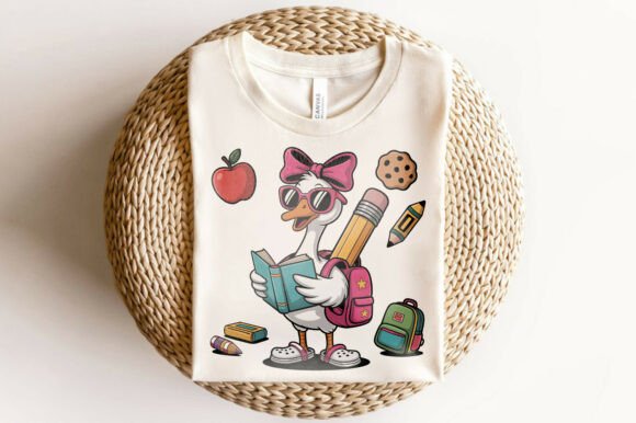 Funny Duck Back to School T-Shirt Design