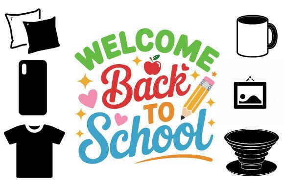 Retro Welcome Back to School Art: A Nostalgic Design for Modern Merchandise