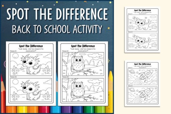 Spot the Difference Back to School: A Fun and Educational Activity for Kids
