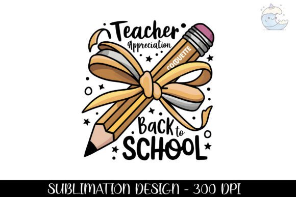 Teacher Back to School Pencil Design PNG