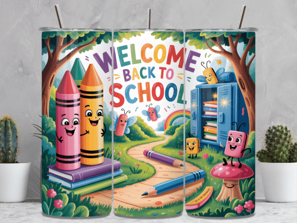 Welcome Back to School Book Tumbler Wrap Design: A Perfect Solution for Sublimation Printing
